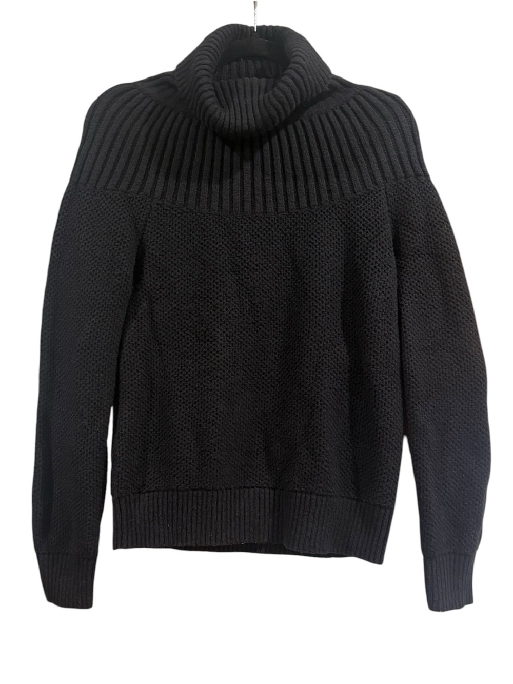 J. Crew Womens Black Knit Turtle Neck Sweater Size Medium
